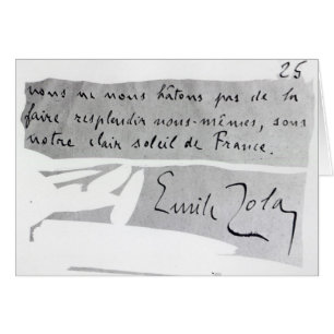 Signature of Emile Zola