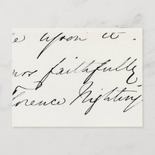 Signature of Florence Nightingale Postcard