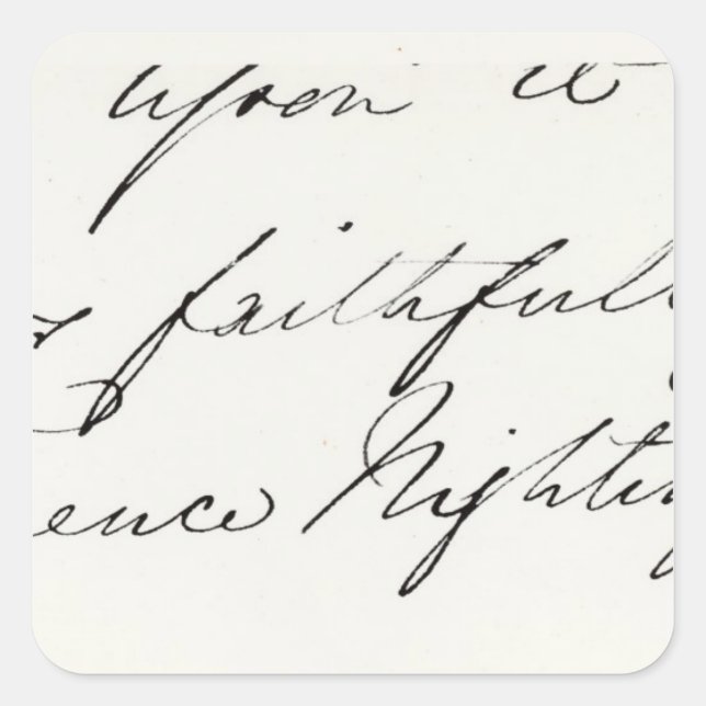 Signature of Florence Nightingale Square Sticker (Front)