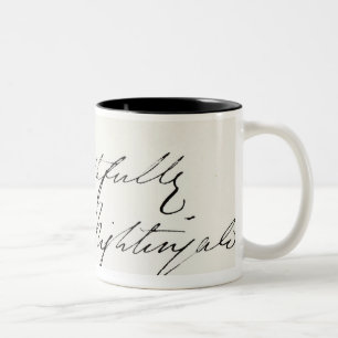 Signature of Florence Nightingale Two-Tone Coffee Mug