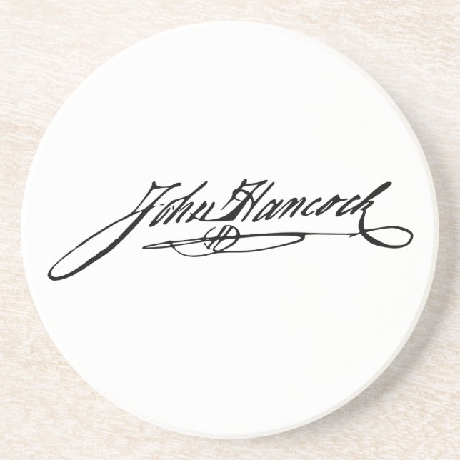 Signature of Founding Father John Hancock Coaster (Front)