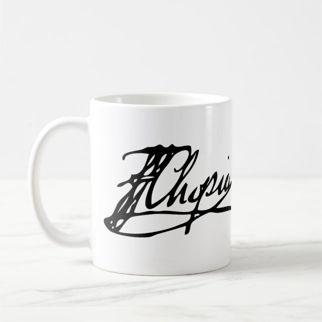 Signature of Frédéric Chopin Coffee Mug (Left)