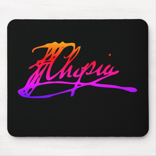 Signature of Frédéric Chopin Mouse Pad (Front)