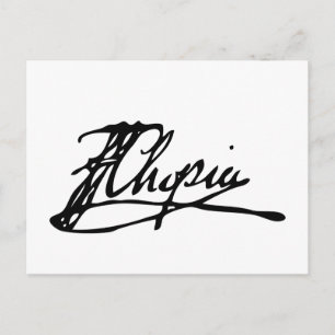 Signature of Frédéric Chopin Postcard
