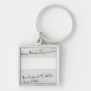 Signature of George Bernard Shaw Keychain