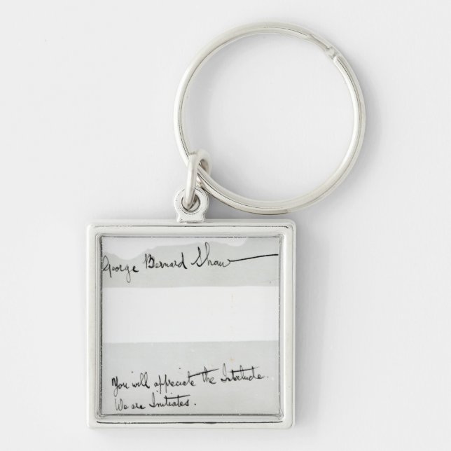 Signature of George Bernard Shaw Keychain (Front)