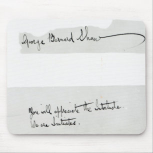 Signature of George Bernard Shaw Mouse Pad