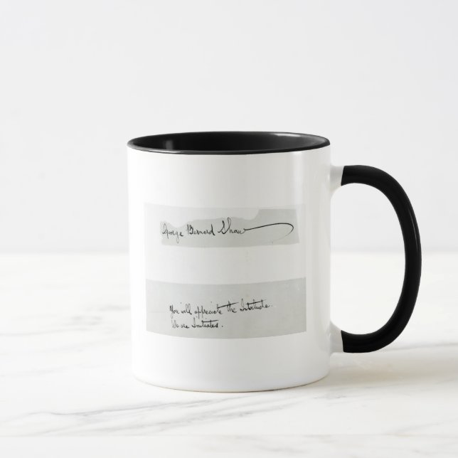 Signature of George Bernard Shaw Mug (Right)