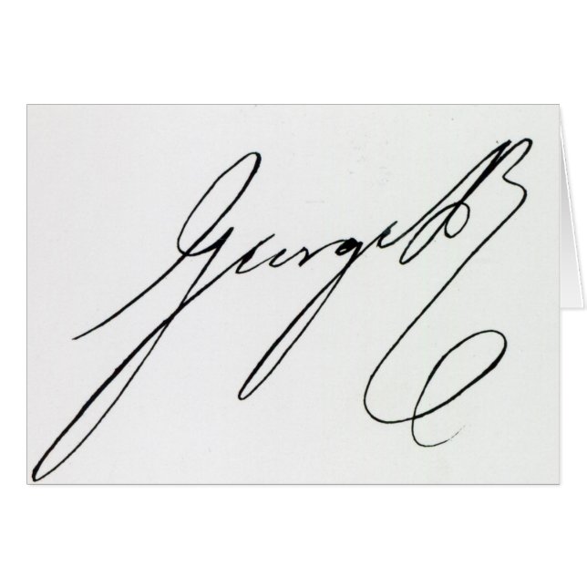 Signature of George IV (Front Horizontal)