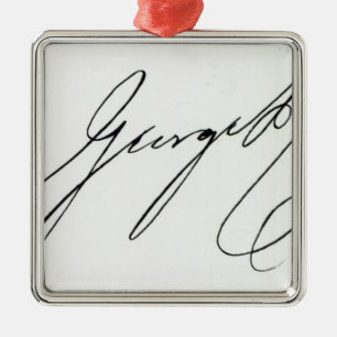 Signature of George IV Metal Ornament