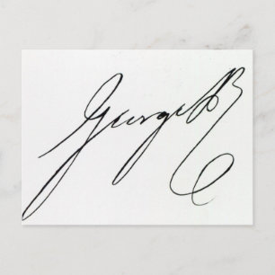 Signature of George IV Postcard
