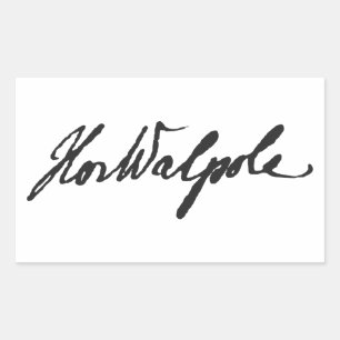 Signature of Horace Walpole Sticker