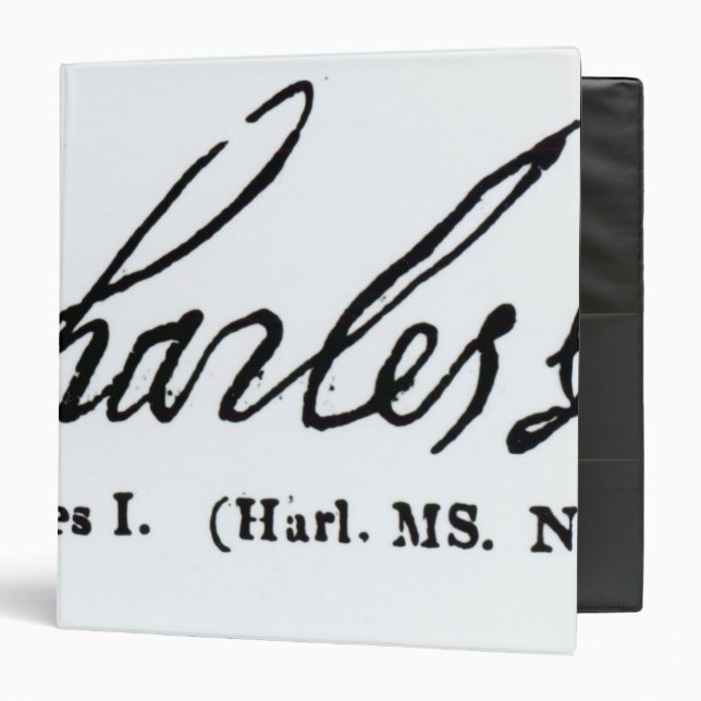 Signature of King Charles I Binder (Front/Inside)