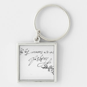 Signature of Lady Jane Grey Keychain