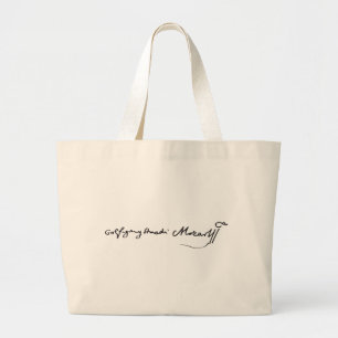 Signature of Musician Wolfgang Amadeus Mozart Large Tote Bag