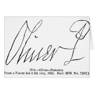 Signature of Oliver Cromwell Lord Protector