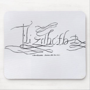 Signature of Queen Elizabeth I Mouse Pad