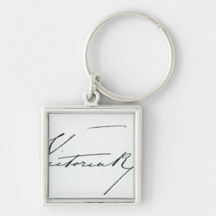 Signature of Queen Victoria (pen and ink on paper Keychain