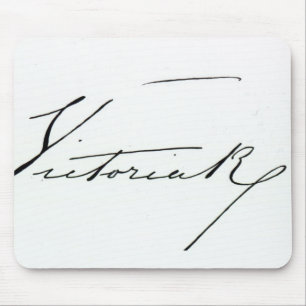Signature of Queen Victoria (pen and ink on paper Mouse Pad