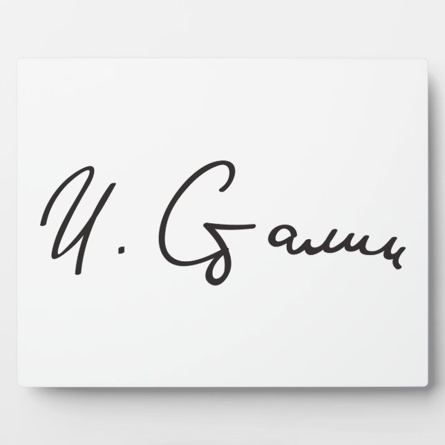 Signature of Soviet Union Premier Joseph Stalin Plaque (Front)