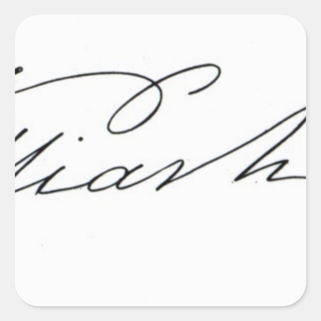 Signature of William IV, 1831 Square Sticker (Front)