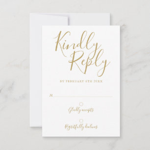 Signature or Script Carte RSVP moderne