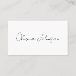 Signature Script Business Cards   White Black