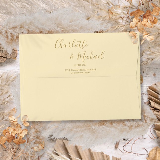 Signature Script Buttercup Yellow Return Address Envelope (Signature Script Buttercup Yellow Return Address Envelope)
