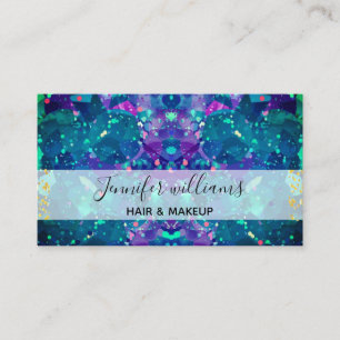 signature script calligraphy Modern opal stone  Bu Business Card