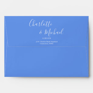 Signature Script Cornflower Blue Return Address Envelope