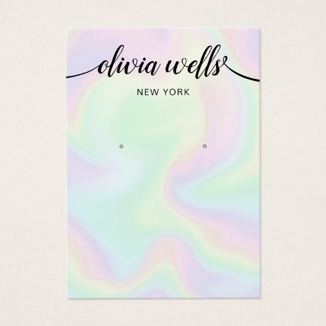 Signature Script Holographic  Earring Display Card (Front)