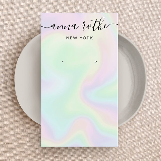 Signature Script Holographic Earring Display Card (Creator Uploaded)