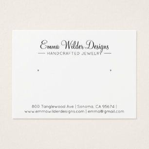 Signature Script Jewellery Earring Display Card