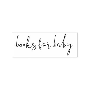 Signature Script Lettering Books for baby Rubber Stamp