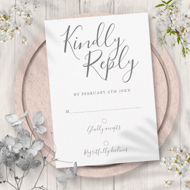 Signature Script Simple Modern RSVP Card (Signature Script Simple Modern RSVP)
