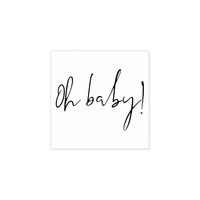 Signature Script Simple Shower Oh Baby Rubber Stamp (Imprint)