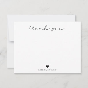 Signature Script Thank You Heart Card