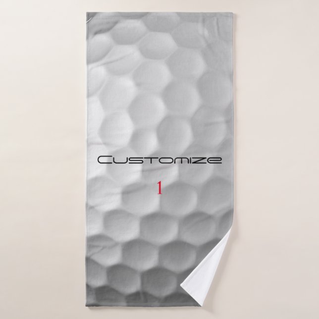Signature Series 1 Personalized Golf Ball Gifts Bath Towel (Bath Towel)