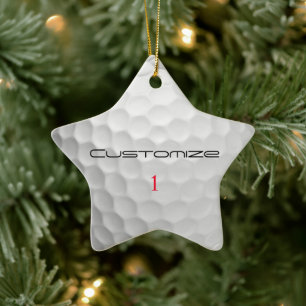 Signature Series 1 Personalized Golf Ball Gifts Ceramic Ornament