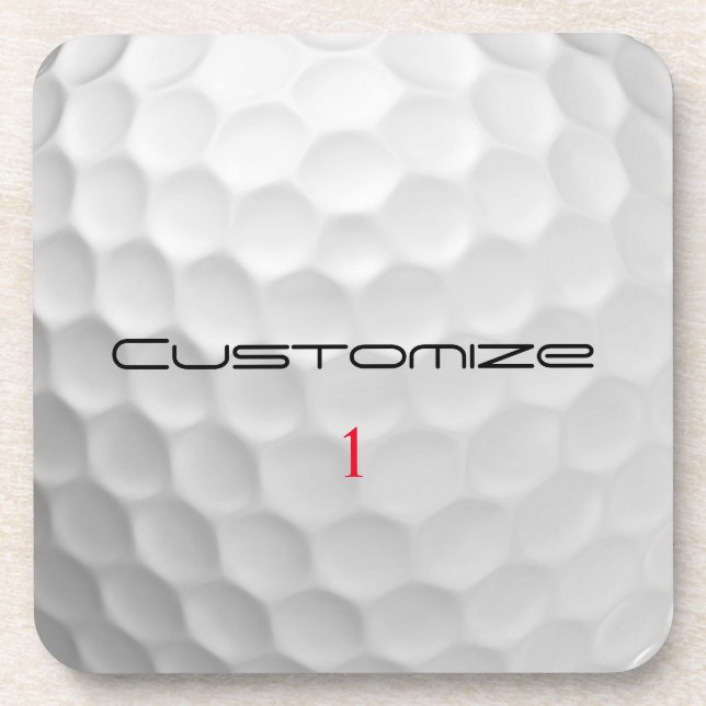 Signature Series 1 Personalized Golf Ball Gifts Coaster (Front)