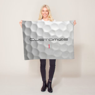Signature Series 1 Personalized Golf Ball Gifts Fleece Blanket