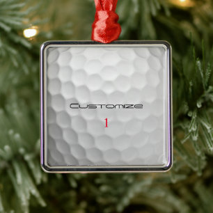 Signature Series 1 Personalized Golf Ball Gifts Metal Ornament