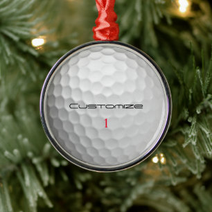 Signature Series 1 Personalized Golf Ball Gifts Metal Ornament
