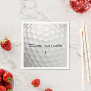 Signature Series 1 Personalized Golf Ball Gifts Napkin