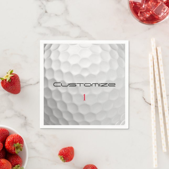 Signature Series 1 Personalized Golf Ball Gifts Napkin (Insitu)