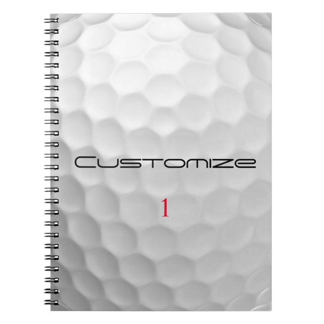 Signature Series 1 Personalized Golf Ball Gifts Notebook (Front)