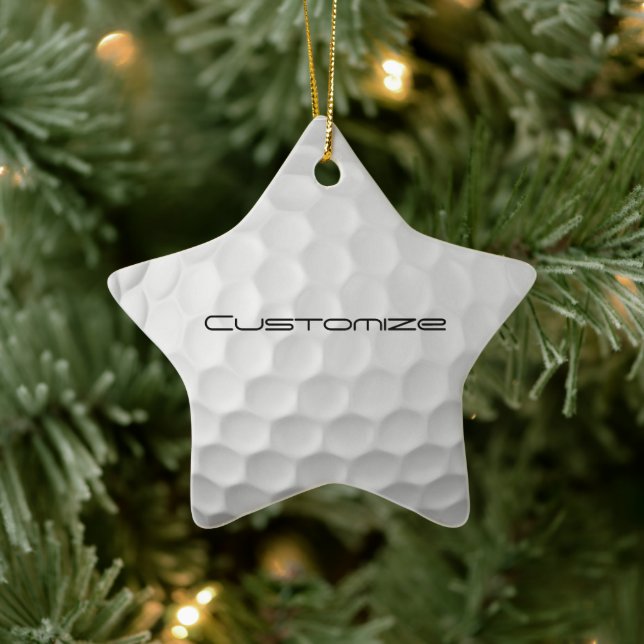 Signature Series Personalized Golf Ball Gifts Ceramic Ornament (Tree)