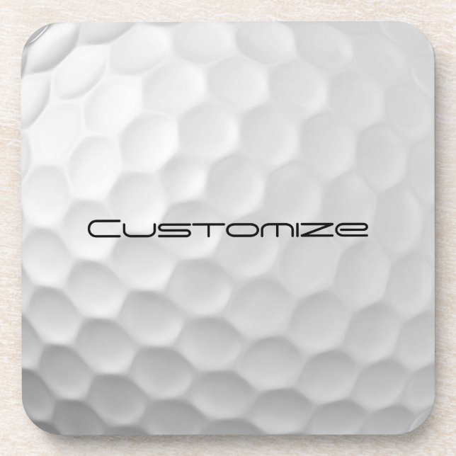 Signature Series Personalized Golf Ball Gifts Coaster (Front)