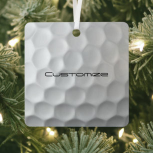 Signature Series Personalized Golf Ball Gifts Metal Ornament