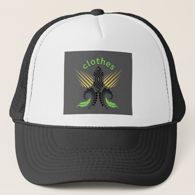"Signature Style: Logo Print Cap" Trucker Hat (Front)